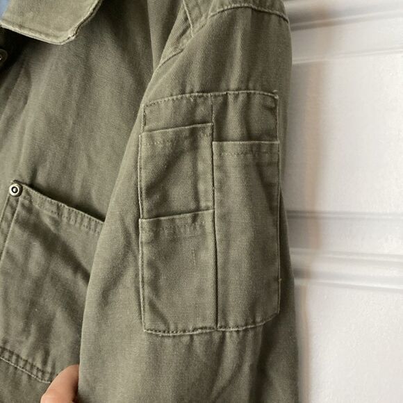 Duluth Trading Company Army Green Button Up Jacket Size Large - Picture 5 of 9